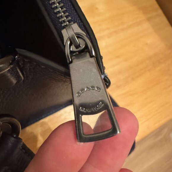 Coach Small Nina Tote with Signature Rivets - Navy - Picture 7 of 10